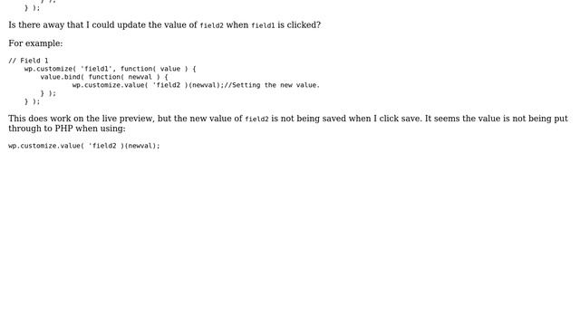 Wordpress: WP Customizer set a value via javascript (to create presets) смотреть онлайн