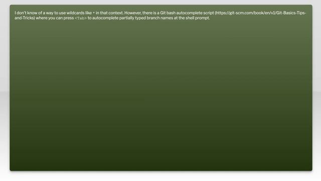 Checkout git branch with only the first few characters of a branch name смотреть онлайн