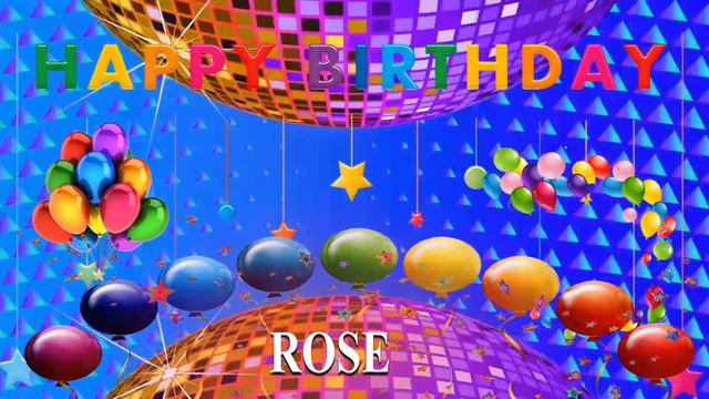 🎂 JOYEUX ANNIVERSAIRE ROSE 🎈- Version Années 80 - смотреть онлайн
