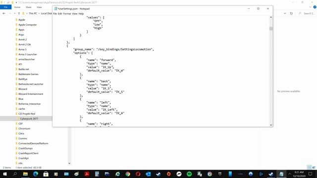 CyberPunk 2077 Keyboard Remapping By Editing UserSettings.json File смотреть онлайн