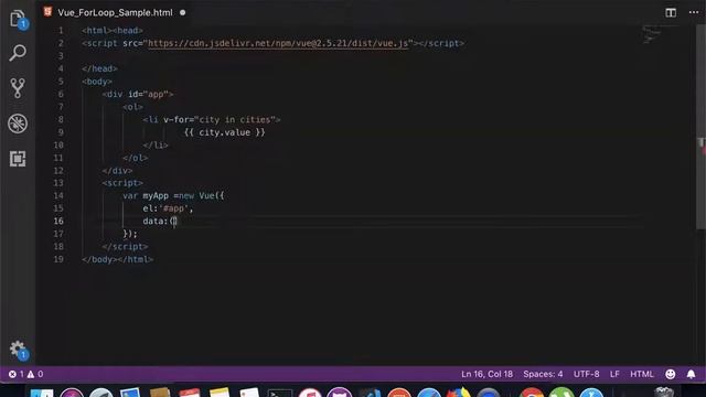 For Loop in Vue.js смотреть онлайн