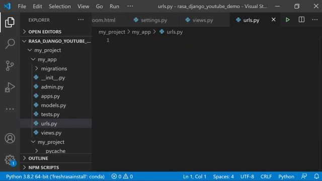 Connect a Rasa Chatbot to a Django Website | Rasa Tutorial смотреть онлайн