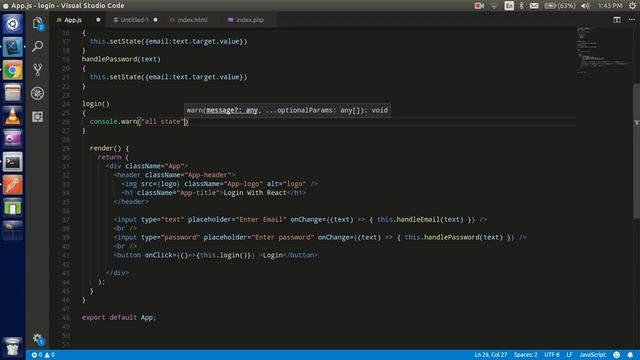 React Js tutorial - login with rest api смотреть онлайн