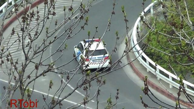 Budapest Police cruiser responding on Elisabeth Bridge - view from above [HU | 9.4.2017] смотреть онлайн