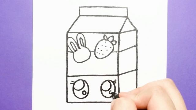 HOW TO DRAW A CUTE MILK (STRAWBERRY MILK BOX) смотреть онлайн