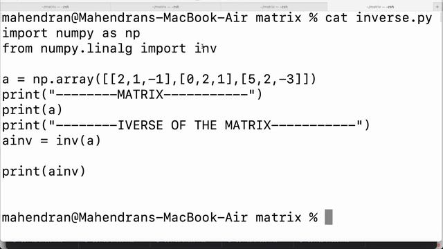 Inverse of a Matrix in Python | numpy Linear Algebra смотреть онлайн