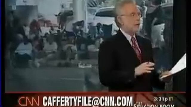 Jack Cafferty "Embarrasing" Bush Katrina photo-op смотреть онлайн