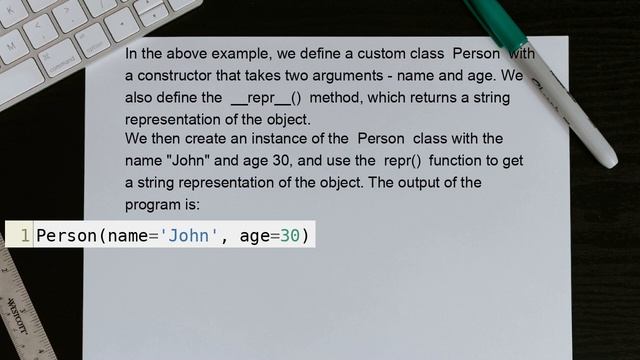 How to use function __repr__() in Python? - with practical example смотреть онлайн
