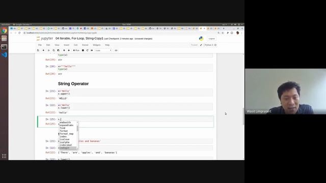 Python 4.7 Example Iterable, for-Loop, String смотреть онлайн