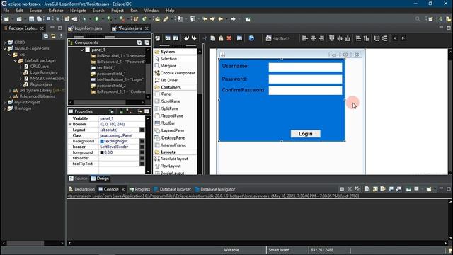 Eclipse 2023 - Login Form w/ Signup Form Java Programming #7 - Create Login with Signup Form смотреть онлайн
