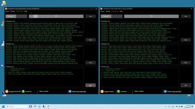 Поиск потерянных биткоинов с программой AI Seed Phrase Finder смотреть онлайн