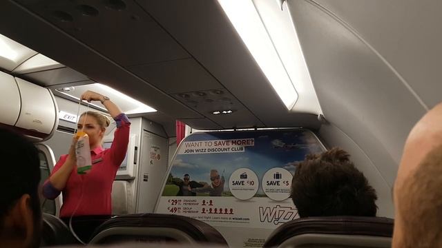 Wizz Air Safety Demonstration from Košice Airport ( KSC) to London Luton Airport (LTN) HA-LWE смотреть онлайн