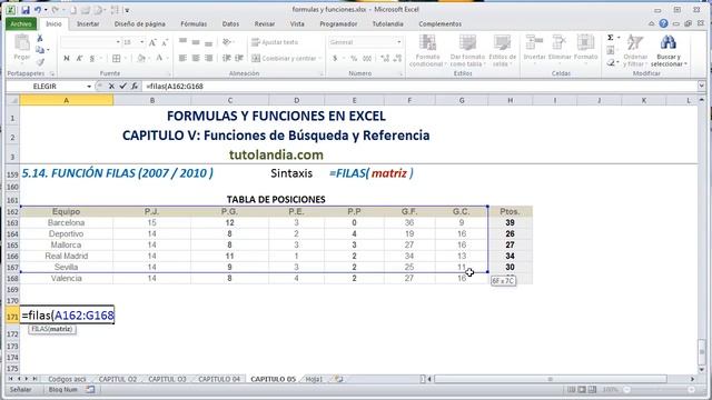 5.14 Función Filas: Fórmulas y Funciones en Excel смотреть онлайн