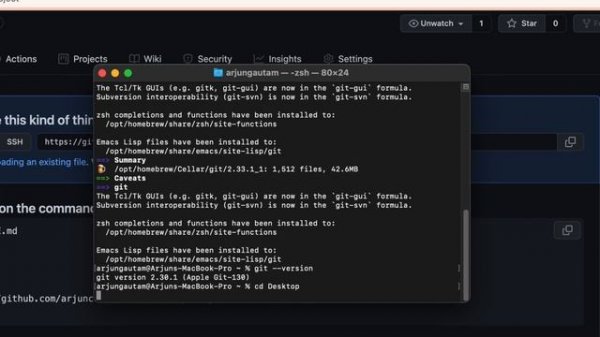 Install Git on MacOS (Macbook M1, M1 Max, M1 Pro, M2) and push project into Github | Homebrew