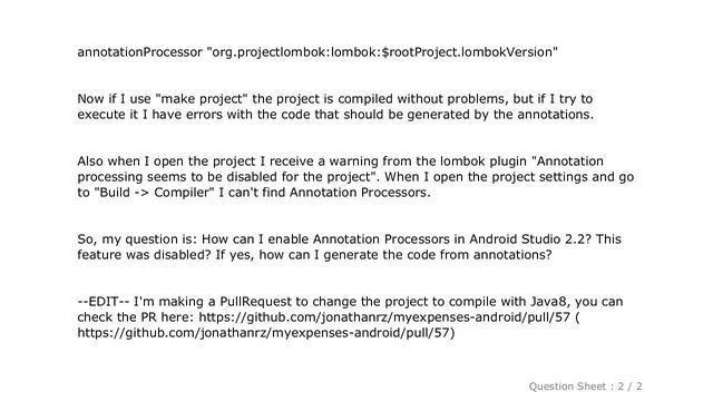 Android : enable Annotation Processors option in Android Studio 2.2 смотреть онлайн