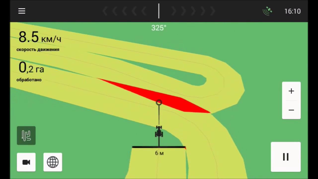 Работа агронавигатора Agroglobal