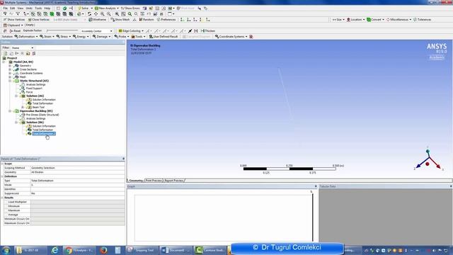 Nonlinear Buckling Analysis Of A Slender Column Using ANSYS Workbench Mechanical