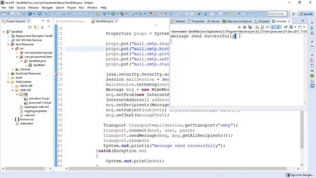 SendMail Program in java смотреть онлайн
