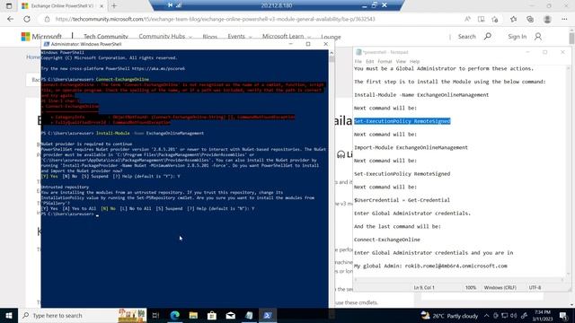 How to Connect Exchange Online PowerShell V3 Module Step by Step || 2023 смотреть онлайн