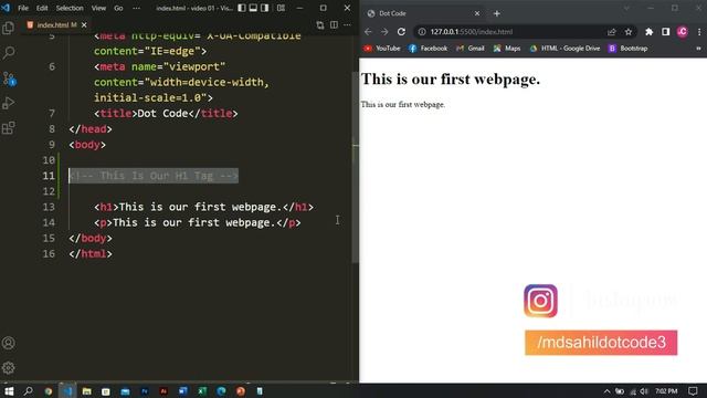 HTML For Beginners: html comment | With Vs code shortcut. смотреть онлайн