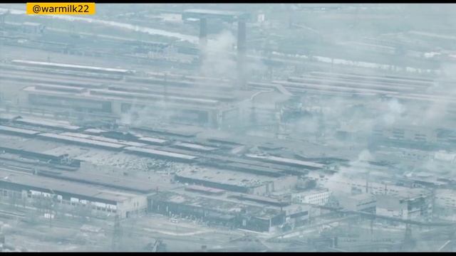 Удары Су-24 по заводу Азовсталь 20.04 Мариуполь.Фиксация на коптер. смотреть онлайн