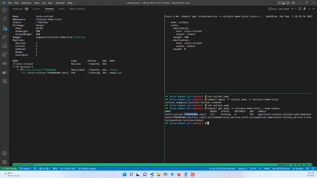 Argo Rollouts progressive delivery with Istio(Canary deployment) смотреть онлайн