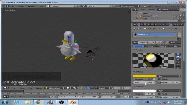 Toon Shading in Blender 2.79 || (Membuat Style Kartun pada Blender) смотреть онлайн