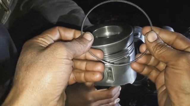 diesel engine piston ring end gap clearance location connecting rod bearing setting engine HO7D смотреть онлайн