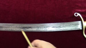 Шашка советского периода с клинком офицерская гурда из дамаской стали. Фирма "Назаров и Калибр"