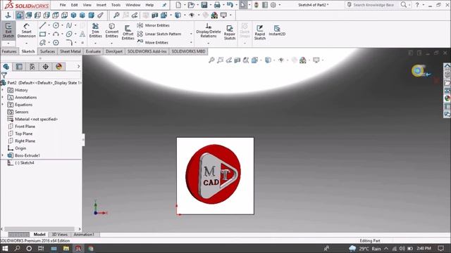 How to insert image In SolidWorks Sketch смотреть онлайн