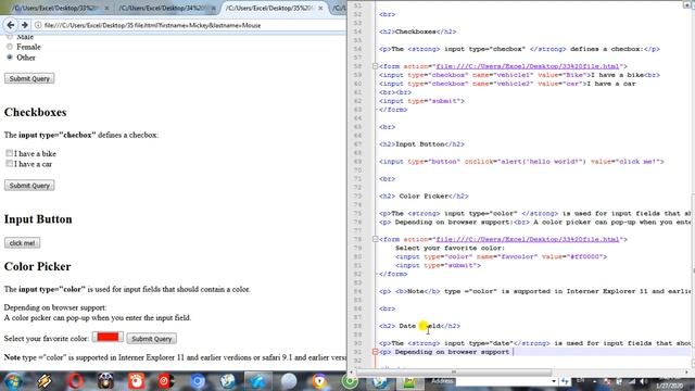HTML input types PART=2 submit button,reset button ,radio button,Input Type Checkbox,defines a butt смотреть онлайн