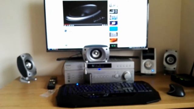 Logitech Z-5500 with a home cinema reciver смотреть онлайн