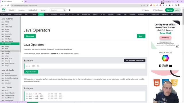 03 - Aprendiendo JAVA en w3schools.com смотреть онлайн