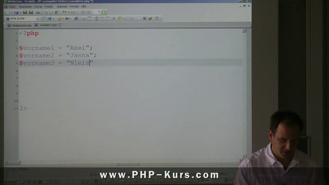 Lösung Aufgabe: Variablen in PHP - http://www.PHP-Kurs.com смотреть онлайн