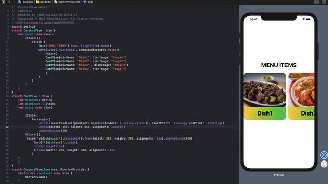SwiftUI Card View - Horizontal Scroll View | Code Snippet iOS смотреть онлайн