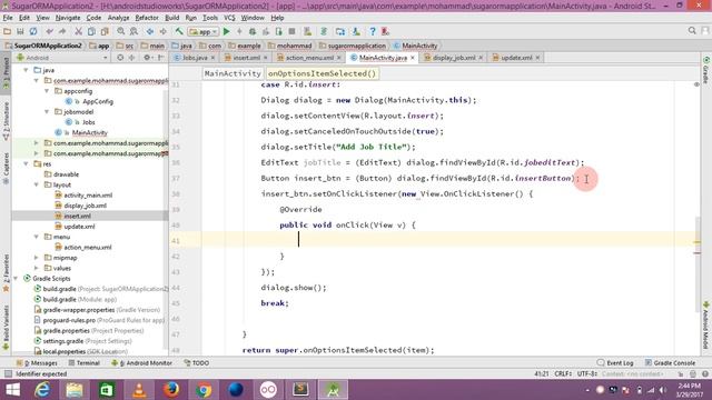 How Create Sqlite Sugar ORM crud application in Android Part 3 смотреть онлайн