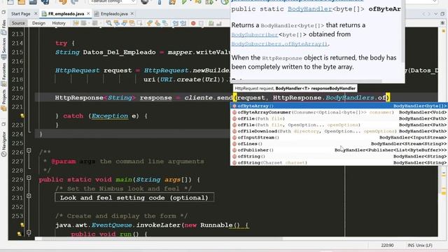 API REST CON JAVA ESCRITORIO (GET,POST,DELETE, PUT) - Registro de la tabla empleados [Método POST] смотреть онлайн
