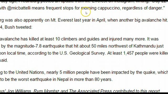 Google Exec Killed In Mt. Everest Avalanche Caused by 7.8 Nepal Earthquake смотреть онлайн
