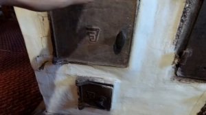 Ремонт  топочной дверцы  и замазка трешин кирпичной  печи  - ( Открыт новый  способ).