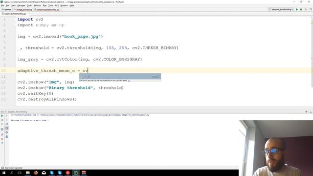 Adaptive thresholding – OpenCV 3.4 with python 3 Tutorial 15 смотреть онлайн