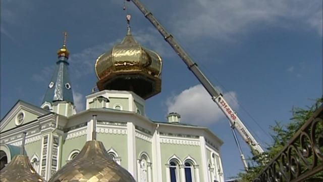Новые купола и кресты для Свято Симеоновского собора смотреть онлайн