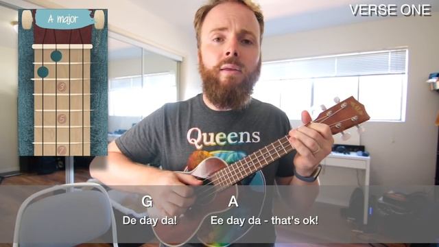 Under Pressure - Queen & David Bowie (Ukulele Tutorial) смотреть онлайн