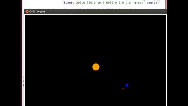 Gravity Simulator in Scheme смотреть онлайн