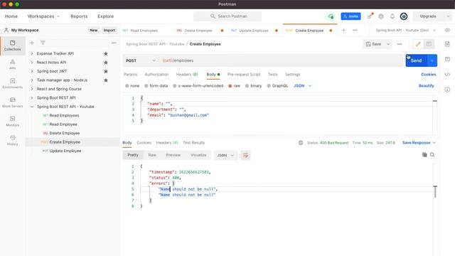 Build REST API with Spring Boot and JPA [2021] - 29 @NotNull vs @NotEmpty vs @NotBlank смотреть онлайн