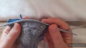 Носки на трех спицах от резинки до мыска МК.