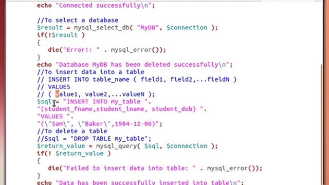 MySQL from a PHP Script 5/8: Insert Data into Table(s) in MySQL смотреть онлайн