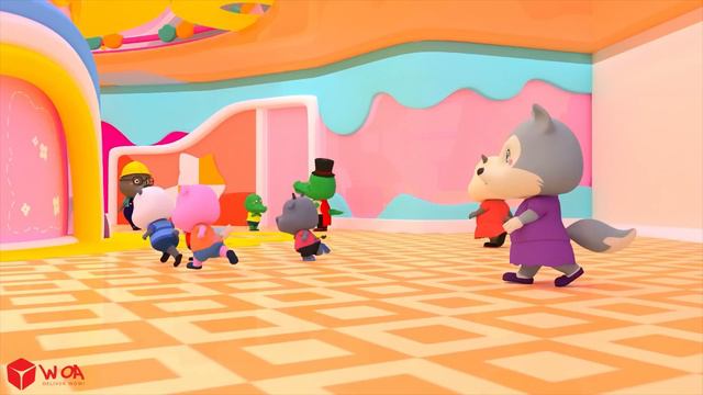 Wolfoo Family play Four Colors Playhouse Challenge 🌈 Funny Stories For Kids | Wolfoo Kids Songs смотреть онлайн