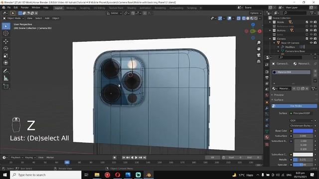 iPhone 12 3D Modeling || Camera Lens || Part 5 || Urdu || Blender 3D смотреть онлайн