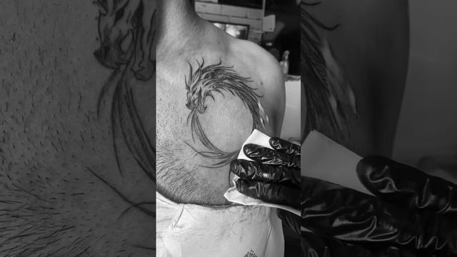 Ouroboros tattoo on chest | new tattoo design #shorts смотреть онлайн