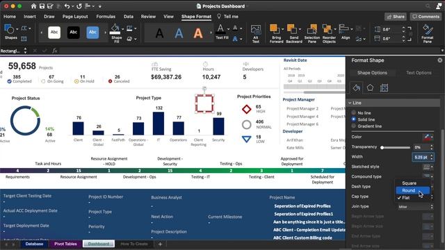Project Status and Details Dashboard | Microsoft Excel смотреть онлайн